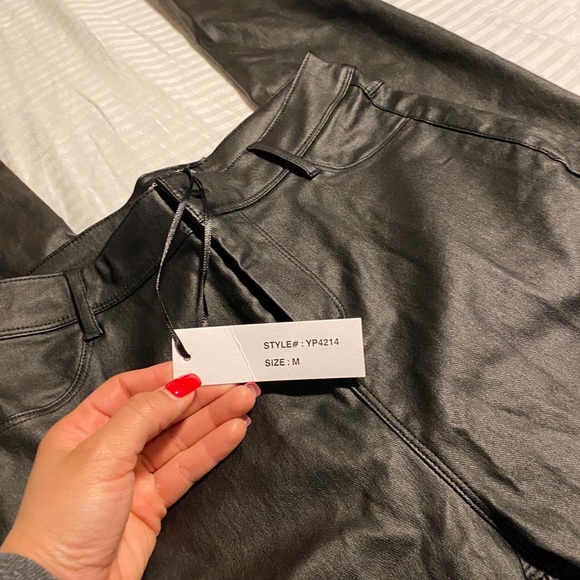 Size Medium. Looks like leather. Black pants - Picture 3 of 3